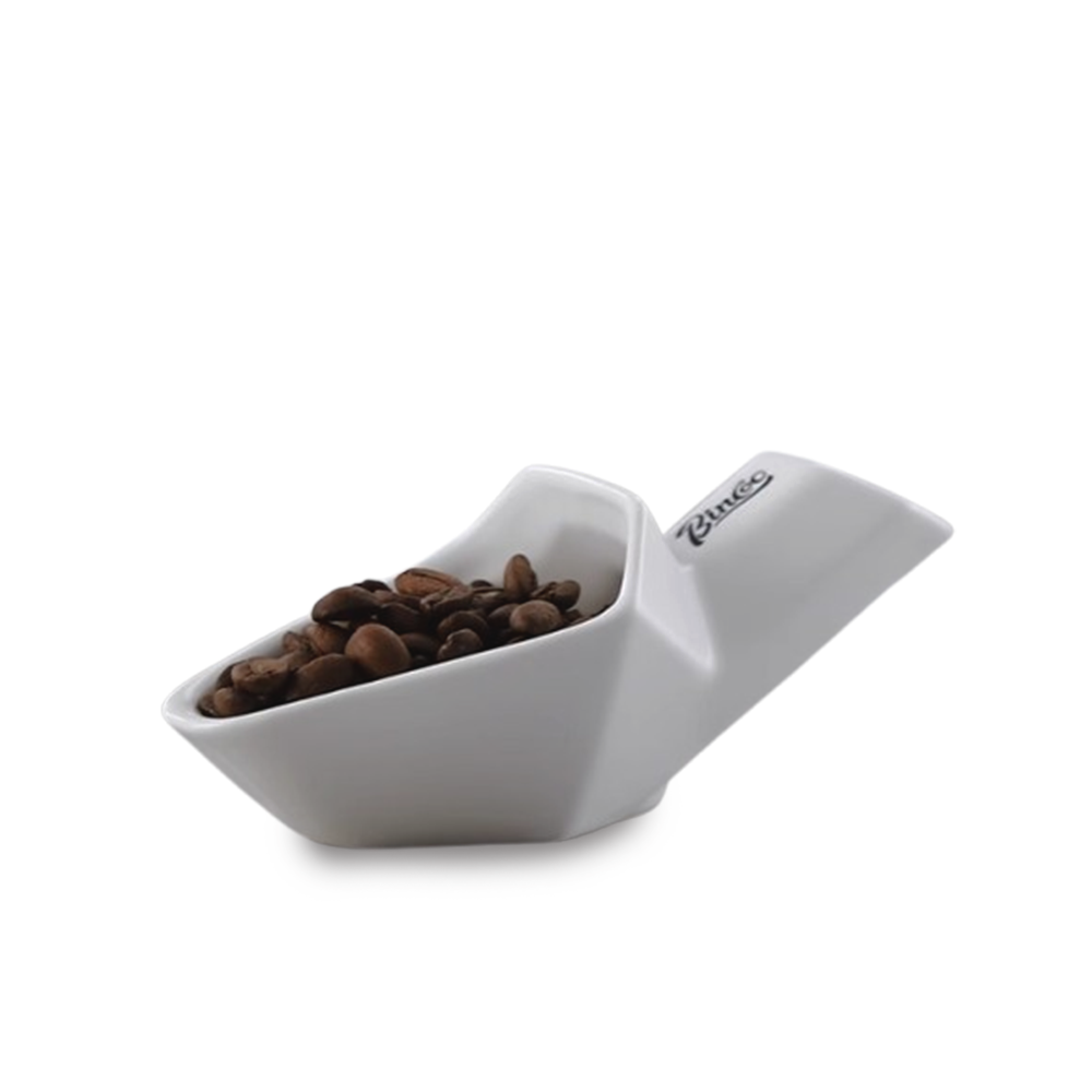 Ceramic spoon for weighing coffee beans