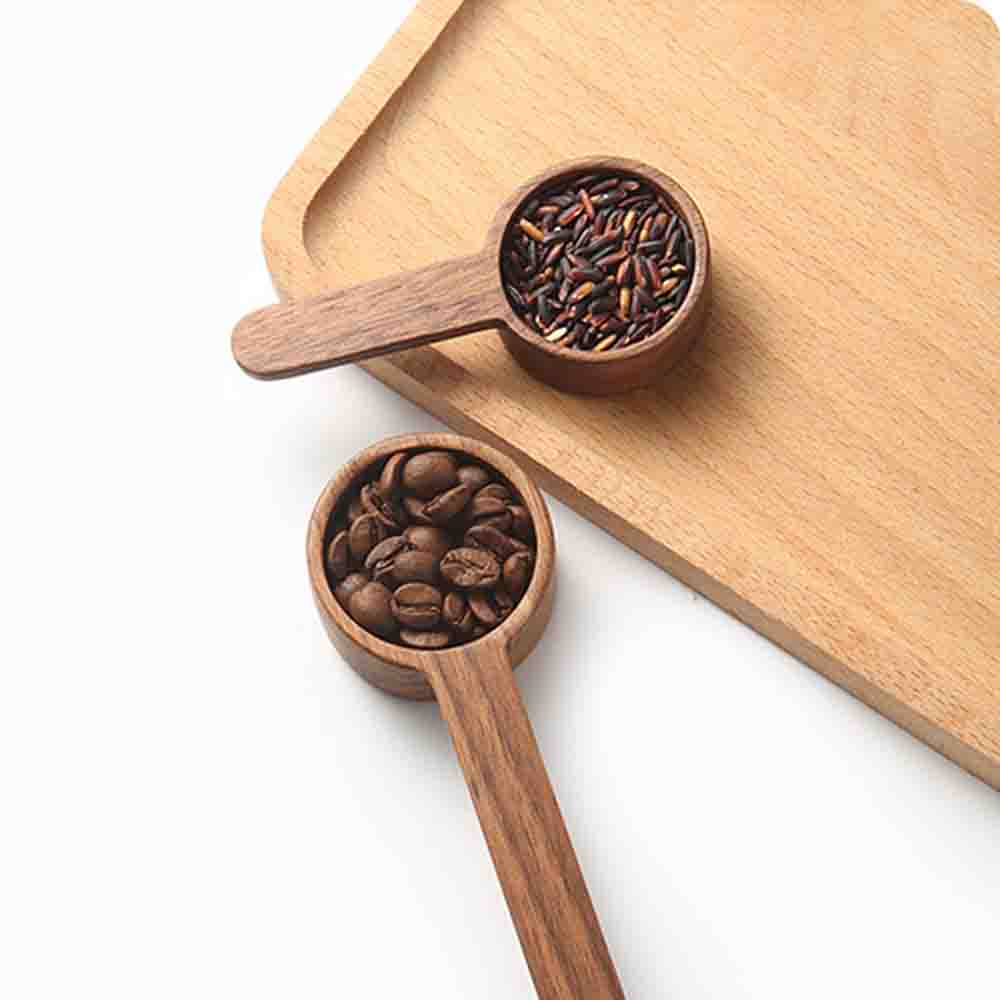 ملعقة قياس من الخشب الطبيعي تصميم فينتج بسعة 8 الى 10 جرام
