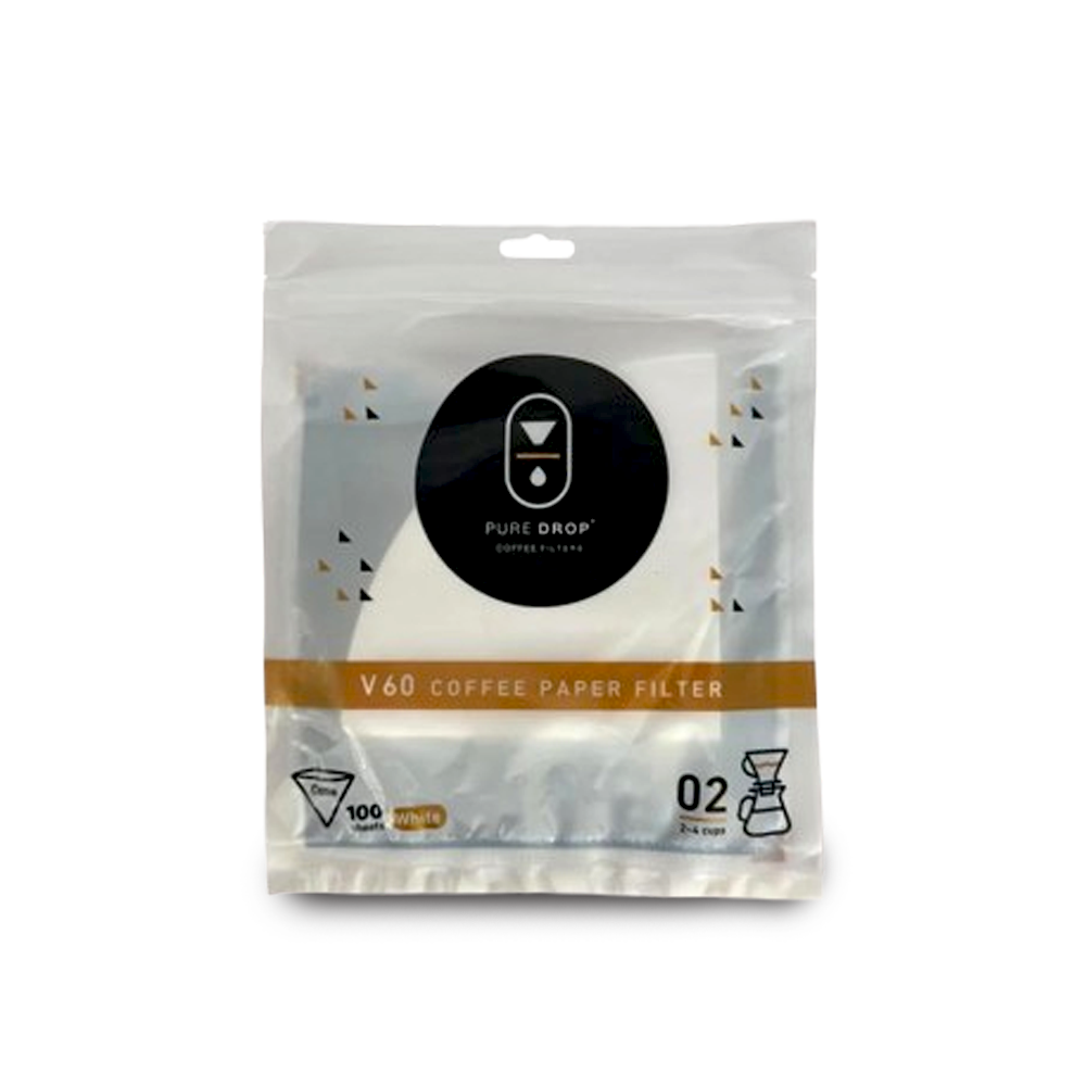 Pure Drop V60 Paper Filters, 100 count