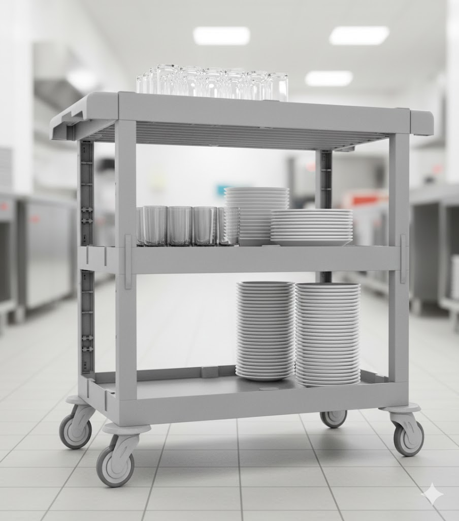 Jantex open restaurant service cleaning trolley "JS15250"