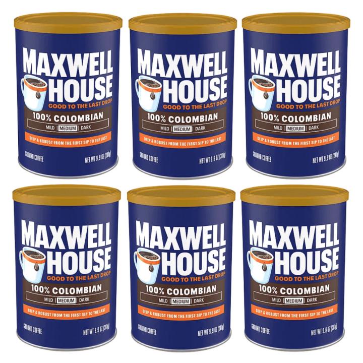 كرتون ماكسويل هاوس - قهوة كولومبية - تحميص متوسط 281جم - 6 علب - مستورد