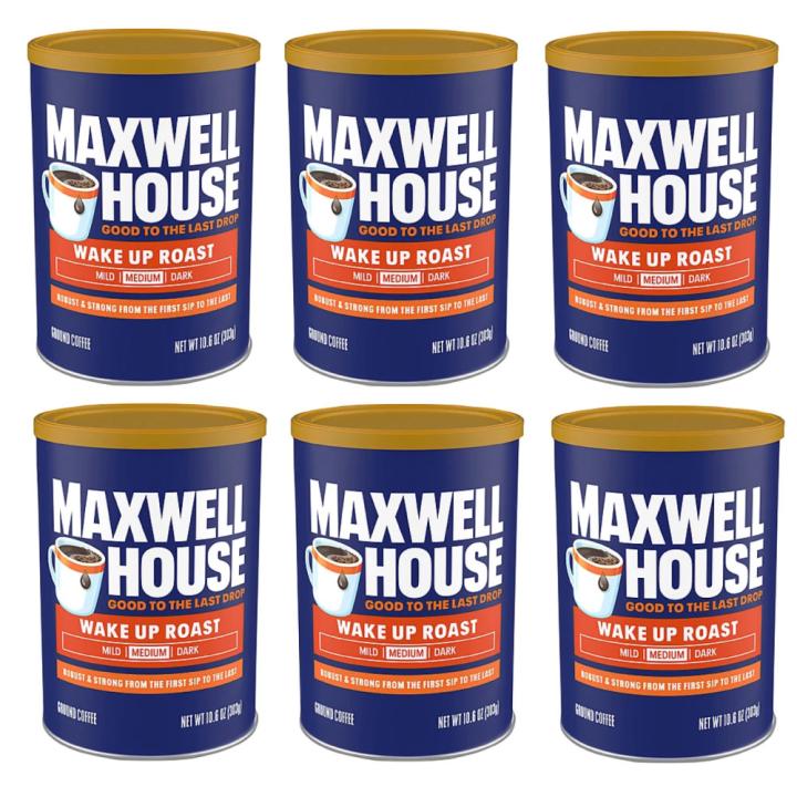 ماكسويل هاوس قهوة ويك اب روست - تحميص متوسط 303جم - 6 علب - مستورد