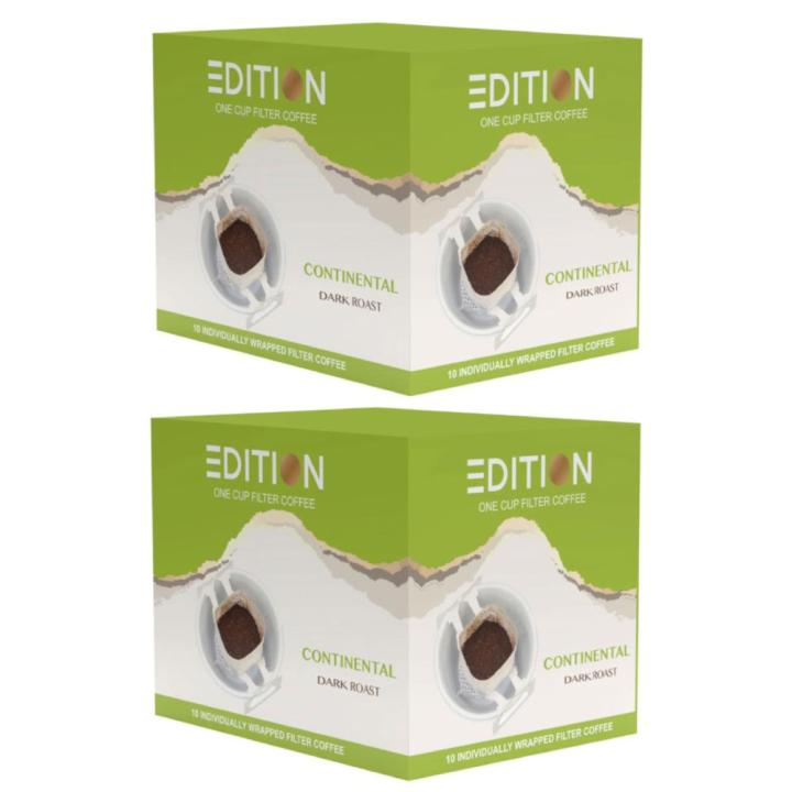 Edition Continental Blend Drip Coffee - Medium Roast - 10 Bags - 2 Pack