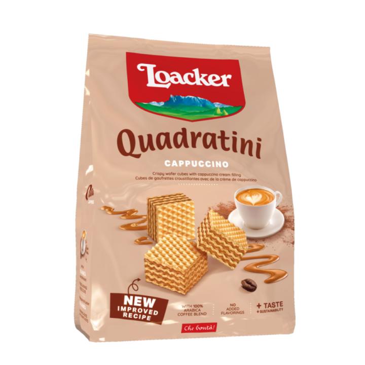 لواكر كوادراتيني قطع الويفر الصغيرة مع حشوة الكابوتشينو 110 جم - مستورد