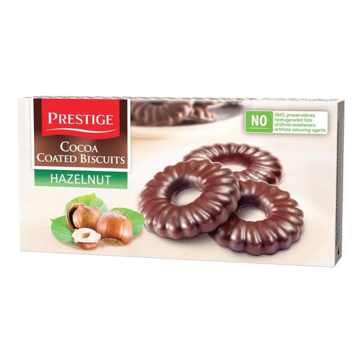 برستيج بسكويت مغطى بالكاكاو نكهة البندق - 160 جم - مستورد