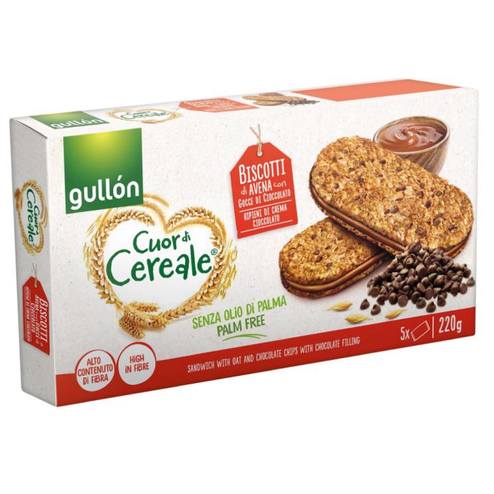 جولن بسكويت ساندويتش الحبوب الكاملة برقائق الشوكولاته و بحشوة الشوكولاته - 220 جم - مستورد