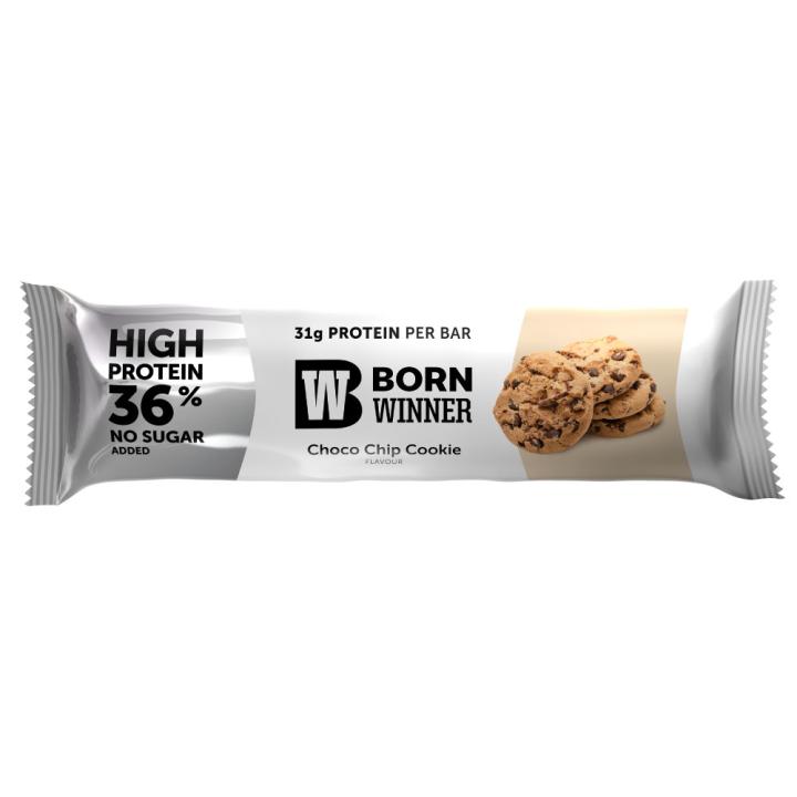 بورن وينر ميجا برو بروتين نكهة كوكيز برقائق الشوكولاته - 31 جرام بروتين - خال من السكر المضاف - 85 جرام - مستورد