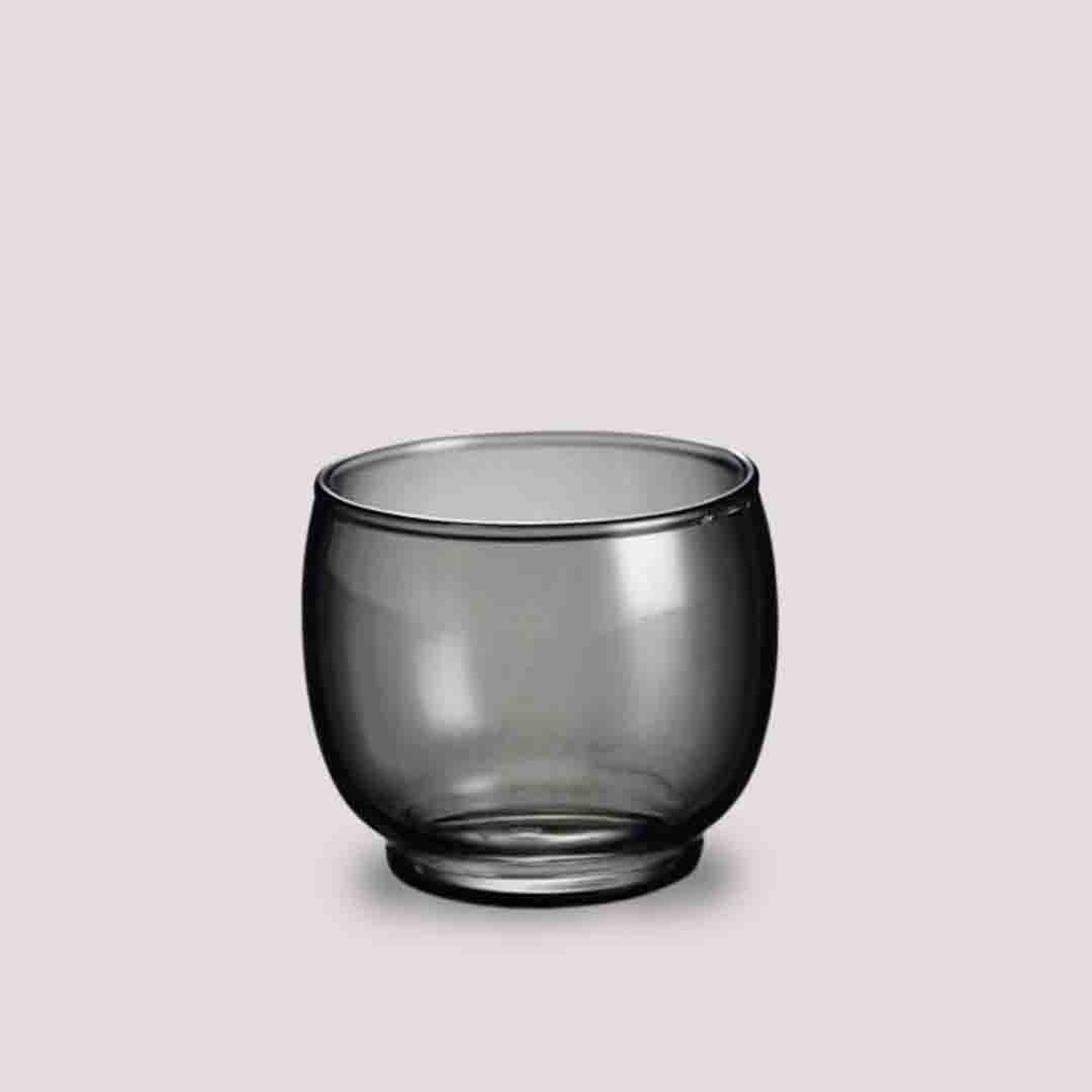 Set of two espresso glass cups, 90 ml, round