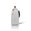 Luxury thermos set for coffee and tea, two pieces from Al Saif, capacity 1.0/0.7 liters / Elegant design to suit all tastes / Made to preserve heat - Wooden Golden Ivory
