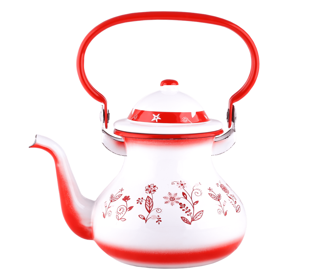 MOROCCO teapot from Al Saif, durable and elegant, ideal for serving all kinds of tea - 0.6 liters - A fluorescent red