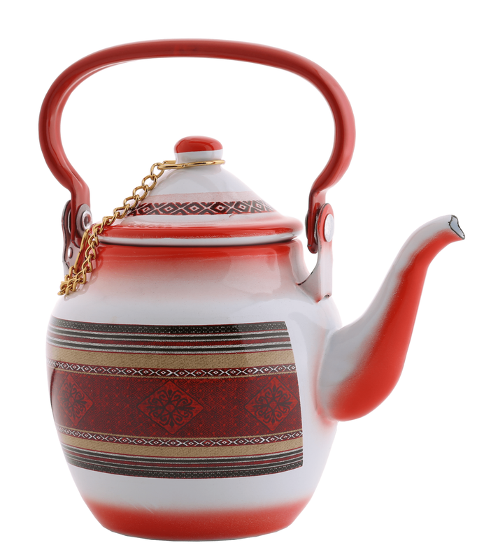 Practical and traditional Indonesian teapot from Al Saif, suitable for preparing tea with ease - Red Sadu - 2 liters