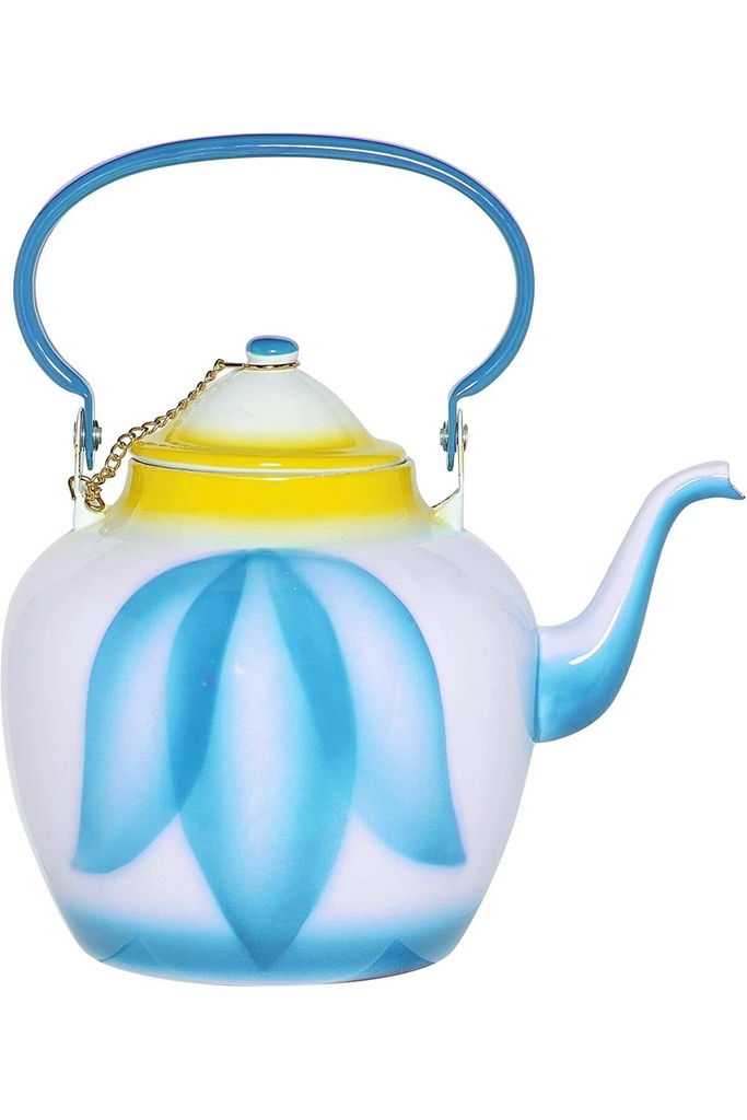 Durable and elegant tulip jug from Al Saif, ideal for serving all kinds of tea - blue - 2 liters