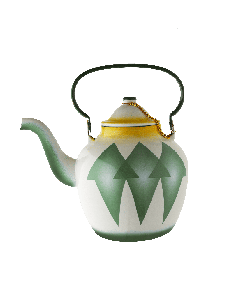 Durable and elegant (Diamond) teapot from Al Saif, ideal for serving all kinds of tea - green - 4 liters
