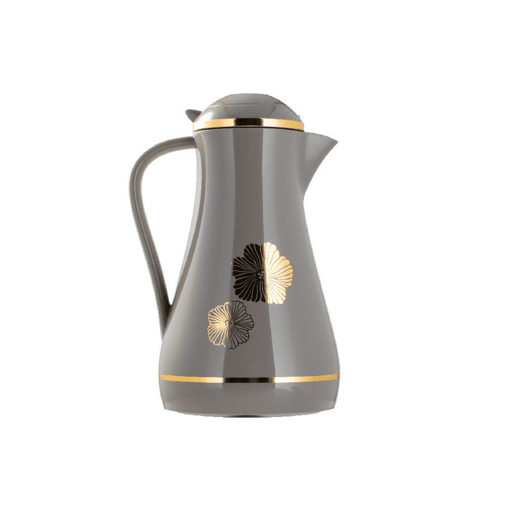 Diva thermos for coffee or tea / elegant design to suit all tastes, capacity of 1 liter - dark gray/gold