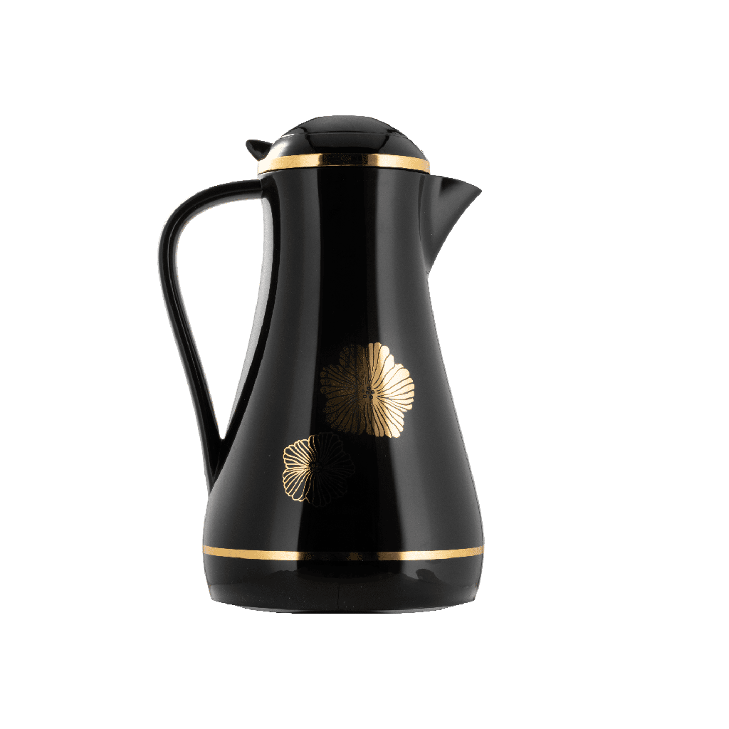 Diva thermos for coffee or tea / elegant design to suit all tastes, capacity of 1 liter - black/gold