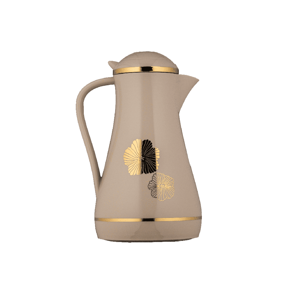 Diva thermos for coffee or tea / elegant design to suit all tastes, capacity of 1 liter - brown/gold