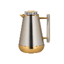 Lilia thermos for coffee and tea from Al Saif / Elegant design that suits all tastes / Made to maintain the heat of drinks for long hours - 0.75 liters - matte golden nickel