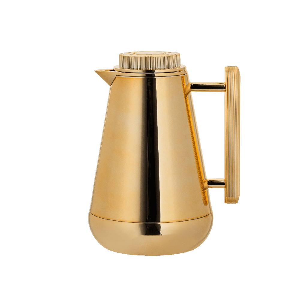 Lilia thermos for coffee and tea from Al Saif / Elegant design that suits all tastes / Made to maintain the heat of drinks for long hours - 1 liter - Gold