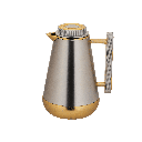 Lilia thermos for coffee and tea from Al Saif / Elegant design that suits all tastes / Made to maintain the heat of drinks for long hours - 1.3 liters - matte golden nickel