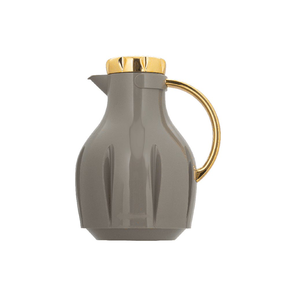 Diva thermos for coffee or tea / elegant design to suit all tastes, capacity of 1 liter - dark gray/gold