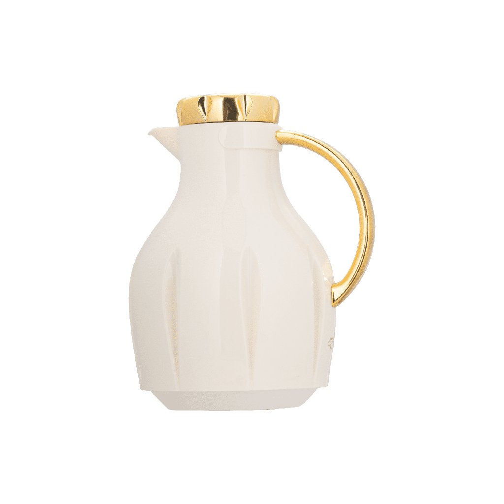 Thermos for coffee or tea from Diva / elegant design to suit all tastes, capacity of 1 liter - ivory/gold