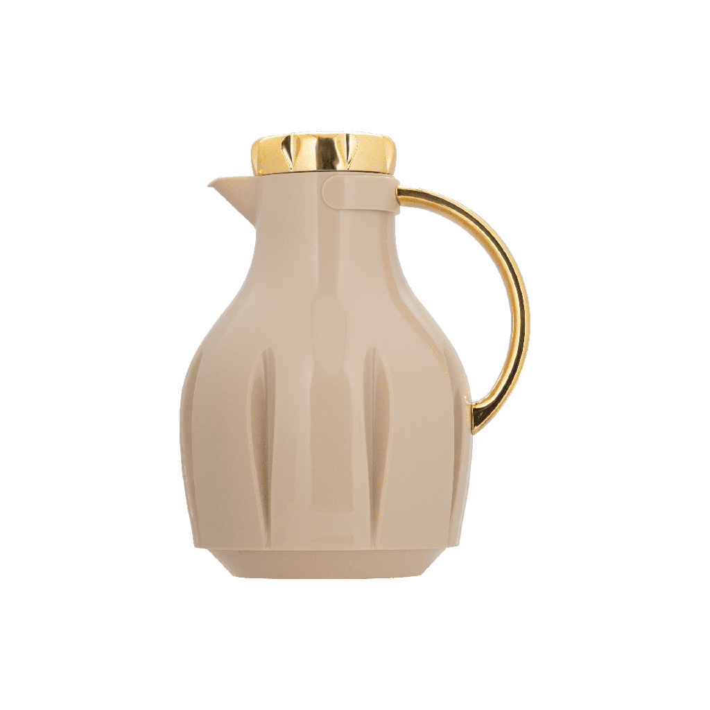 Diva thermos for coffee or tea / elegant design to suit all tastes, capacity of 1 liter - brown/gold