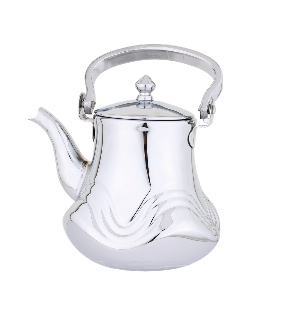Durable and elegant teapot from Al Saif, ideal for serving tea of ​​all kinds, chrome color and multiple sizes - 2 liters