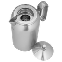 Alice Thermos for Coffee and Tea from Al Saif / Elegant design that suits all tastes / Made to maintain the heat of drinks for long hours - matte nickel - 0.65 liters