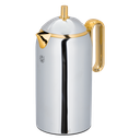Alice Thermos for Coffee and Tea from Al Saif / Elegant design that suits all tastes / Made to maintain the heat of drinks for long hours - Chrome/Gold - 0.3 liters