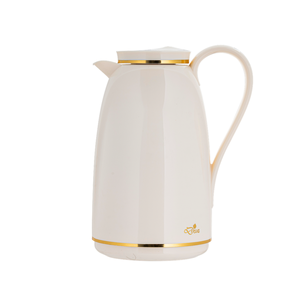 Diva thermos for coffee or tea / elegant design to suit all tastes, capacity of 1 liter - beige/gold