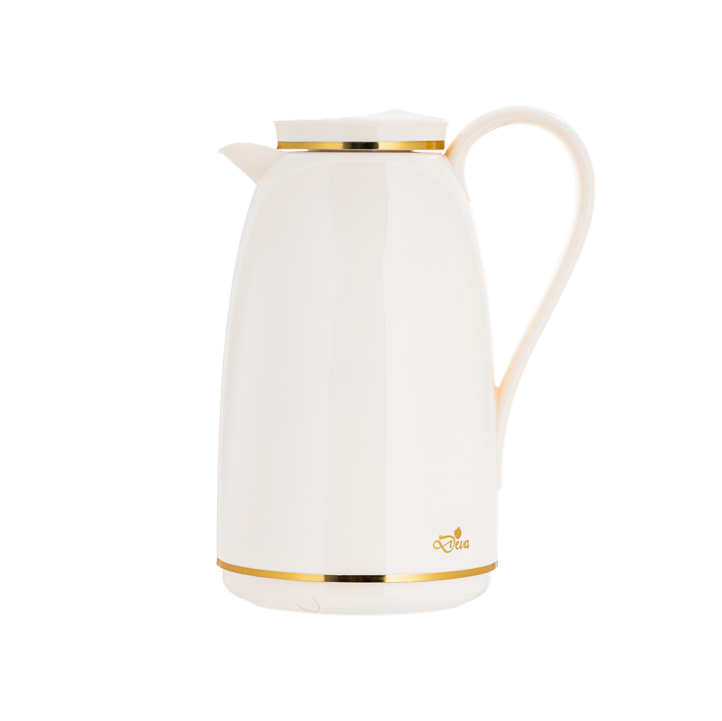 Diva thermos for coffee or tea / elegant design to suit all tastes, capacity of 1 liter - cream/gold