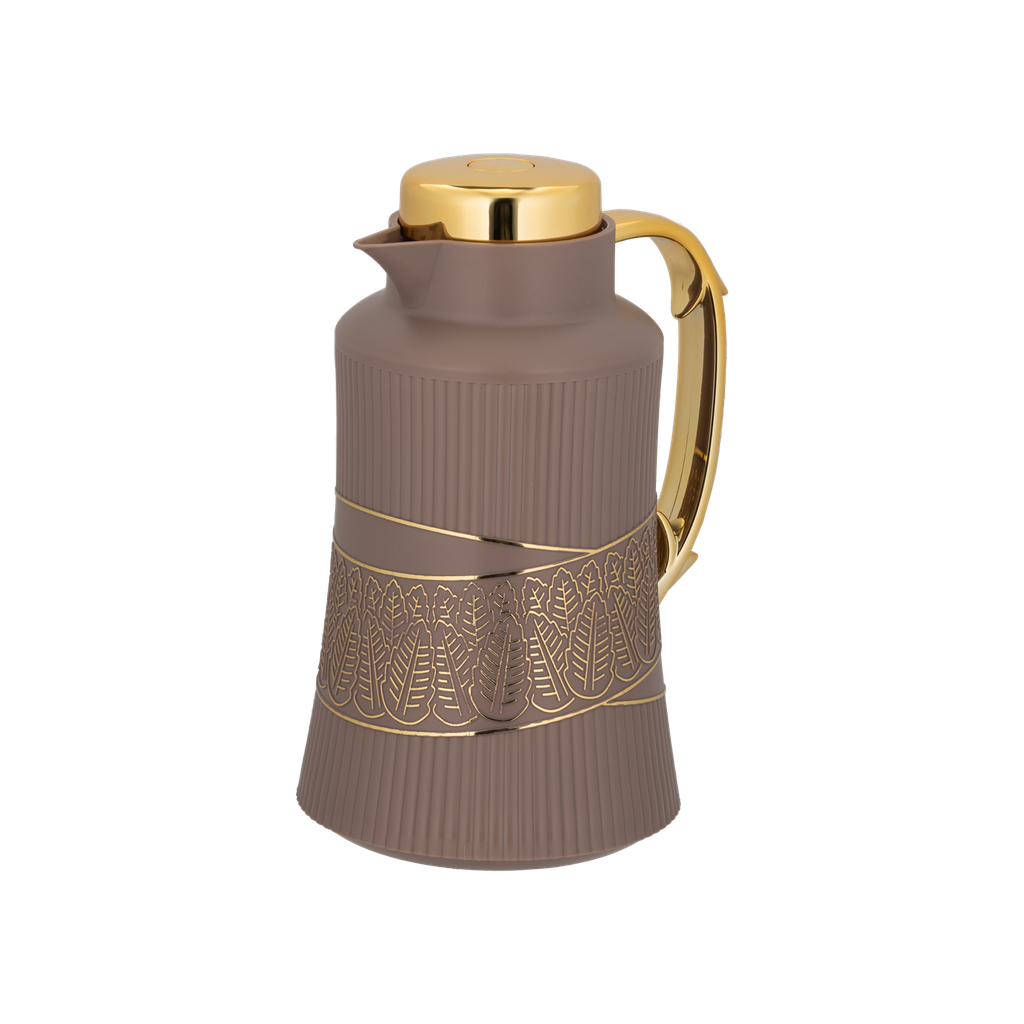 Diva thermos for coffee or tea / elegant design to suit all tastes, capacity of 1 liter - brown/gold