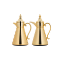 Julia thermos set for coffee and tea, two pieces from Al Saif, capacity 1.0/0.7 liters / elegant design to suit all tastes / made to preserve heat - gold