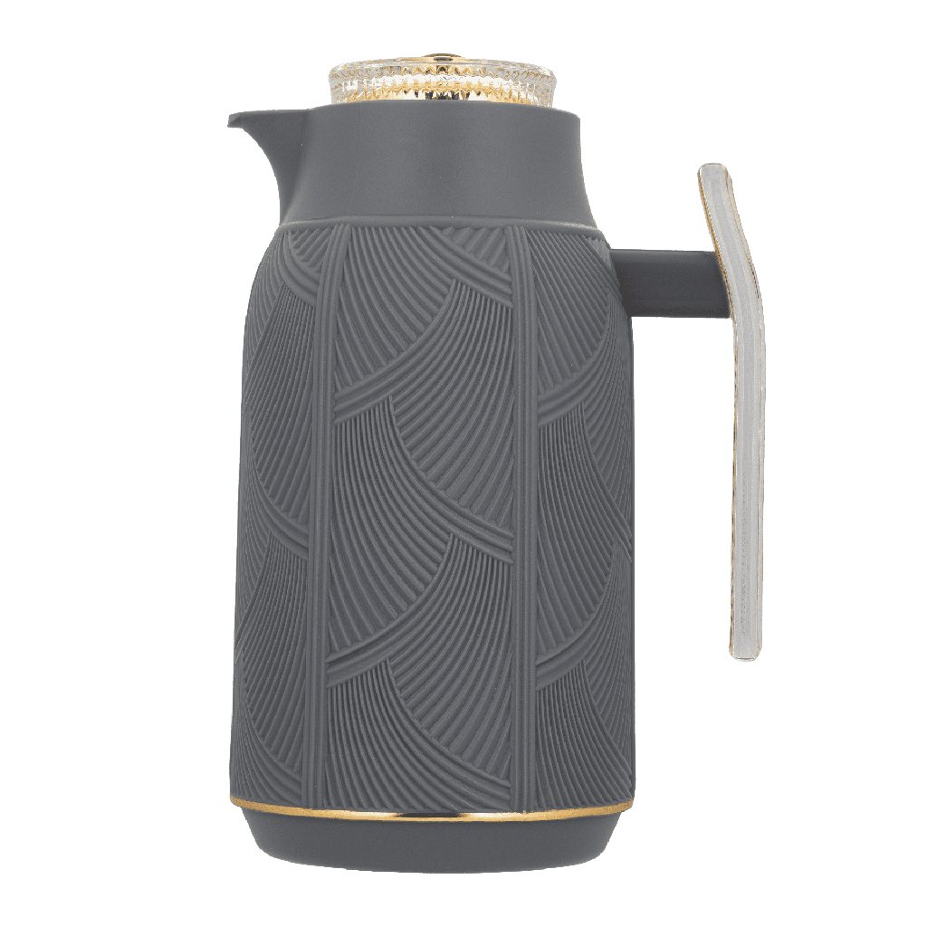 Diva thermos for coffee or tea / elegant design to suit all tastes, capacity of 1 liter - dark gray/gold