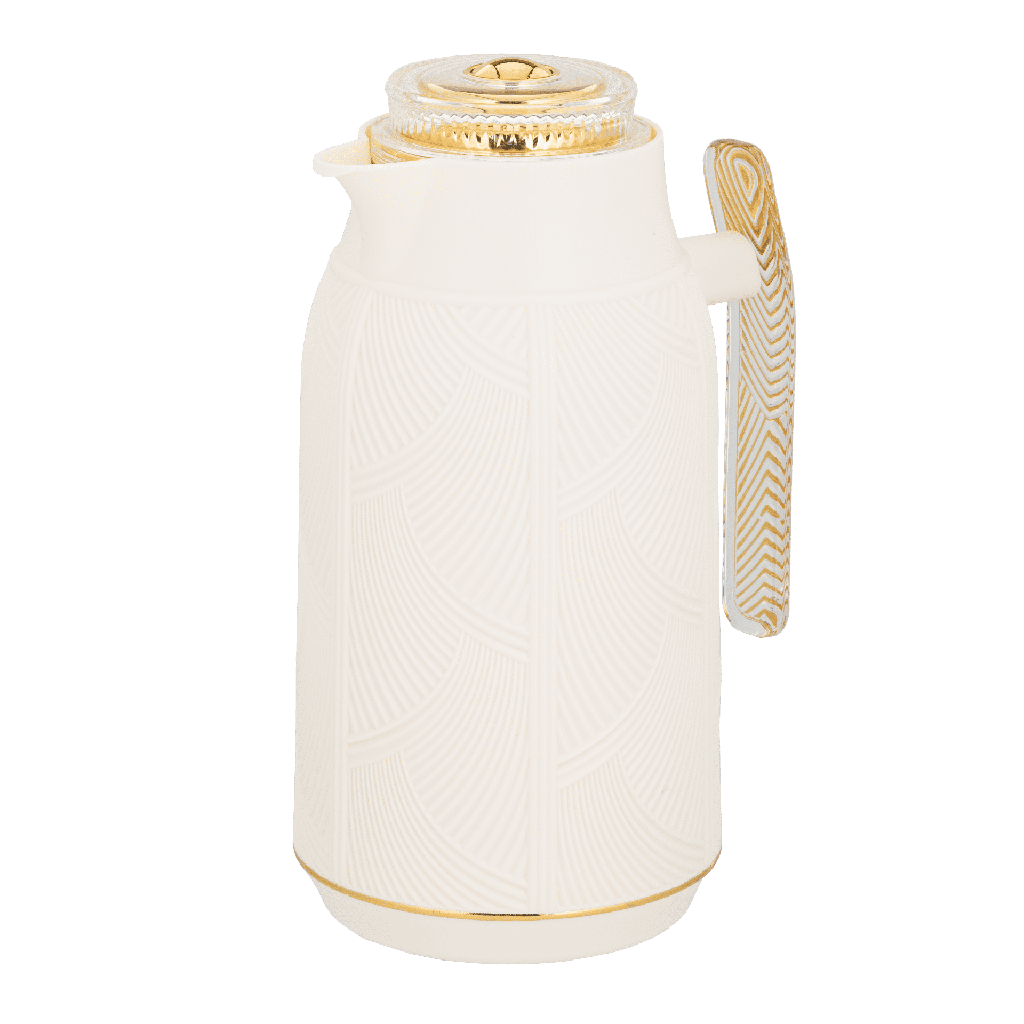 Thermos for coffee or tea from Diva / elegant design to suit all tastes, capacity of 1 liter - ivory/gold