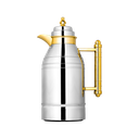 Al Saif Saba Thermos for coffee and tea from Al Saif / Elegant design to suit all tastes / Made to maintain the heat of drinks for long hours / Ideal for daily use at home or office / Multi-color and size - 1 liter - nickel/gold
