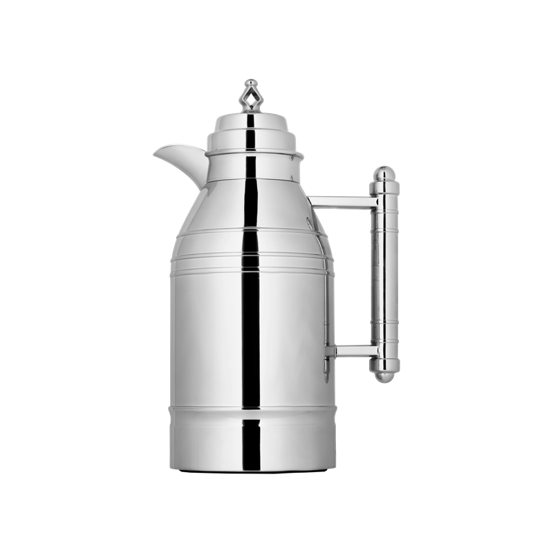 Al Saif Saba Thermos for coffee and tea from Al Saif / Elegant design that suits all tastes / Made to maintain the heat of drinks for long hours / Ideal for daily use at home or office / Multi-color and size - 1.3 liters - Chrome