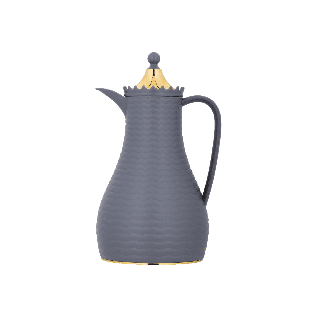 Diva thermos for coffee or tea / elegant design to suit all tastes, capacity of 1 liter - dark gray/gold