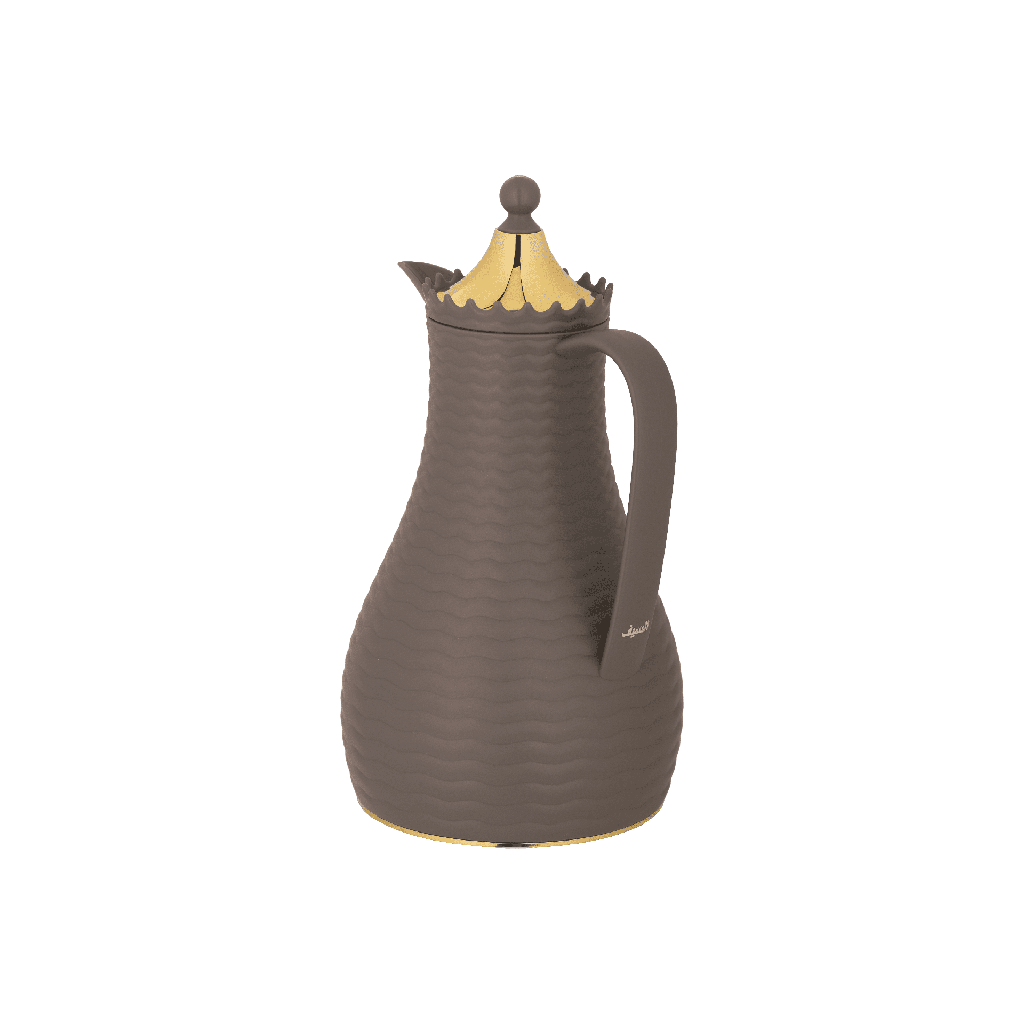 Diva thermos for coffee or tea / elegant design to suit all tastes, capacity of 1 liter - brown/gold