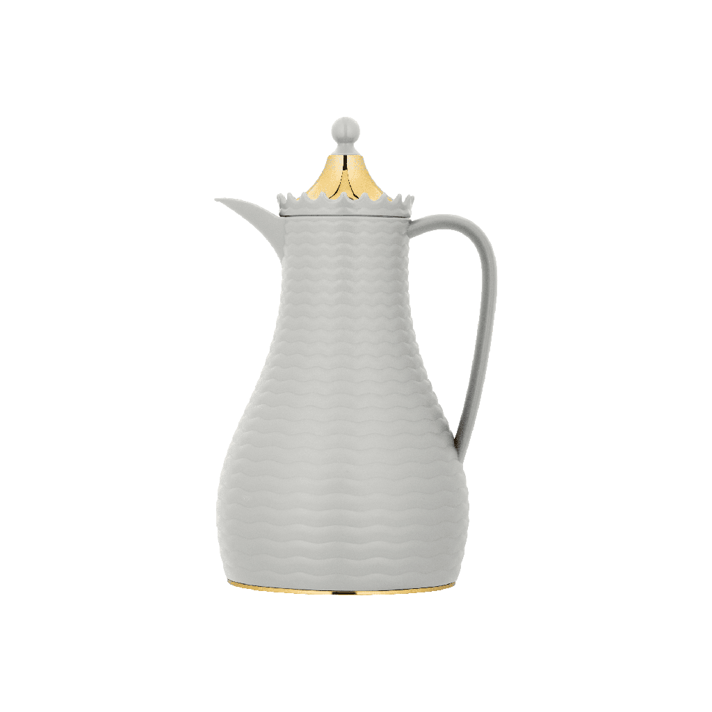 Diva thermos for coffee or tea / elegant design to suit all tastes, capacity of 1 liter - gray/gold