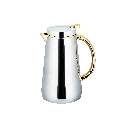 Sama Thermos for coffee and tea from Al Saif / Elegant design to suit all tastes / Made to maintain the heat of drinks for long hours - 0.7 liters - Chrome/Gold