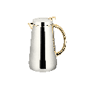 Sama Thermos for coffee and tea from Al Saif / Elegant design to suit all tastes / Made to maintain the heat of drinks for long hours - Gold Nickel - 0.7 liters