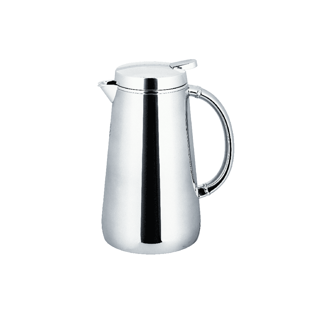 Sama Thermos for coffee and tea from Al Saif / Elegant design to suit all tastes / Made to preserve the heat of drinks for long hours - 1 liter - Chrome