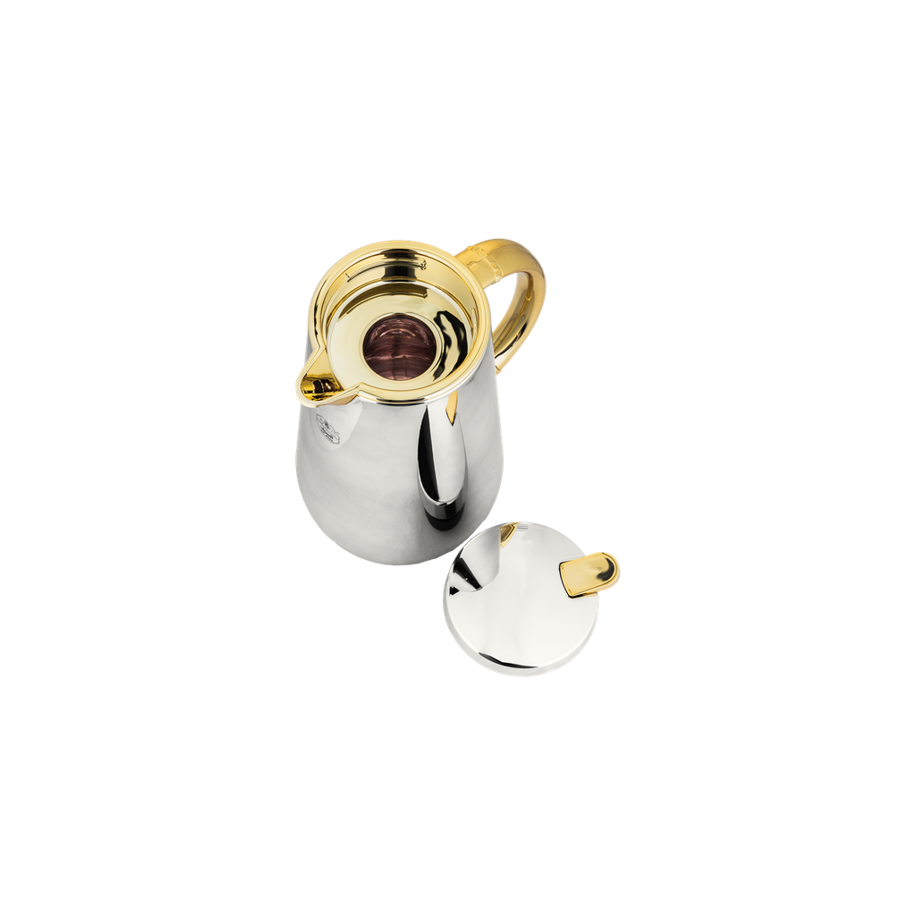 Sama Thermos for coffee and tea from Al Saif / Elegant design that suits all tastes / Made to maintain the heat of drinks for long hours - 1 liter - golden nickel