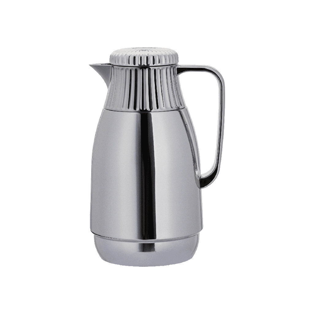 Aram thermos for coffee and tea from Al Saif / Elegant design that suits all tastes / Made to maintain the heat of drinks for long hours - 0.5 liters - Chrome