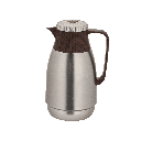 Aram thermos for coffee and tea from Al Saif / Elegant design that suits all tastes / Made to maintain the heat of drinks for long hours - 0.75 liters - wooden matte nickel