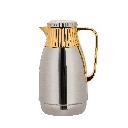 Aram thermos for coffee and tea from Al Saif / Elegant design that suits all tastes / Made to maintain the heat of drinks for long hours - 1 liter - gold nickel