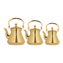 Set of 3 pieces, Lusail jug from Al Saif, durable and elegant, ideal for serving tea and its various types - gold