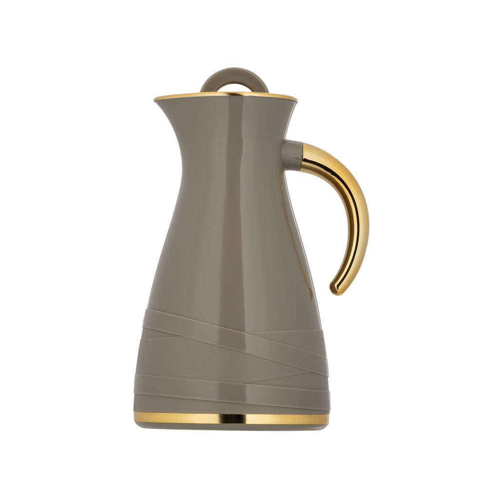 Diva thermos for coffee or tea / elegant design to suit all tastes, capacity of 1 liter - dark gray/gold