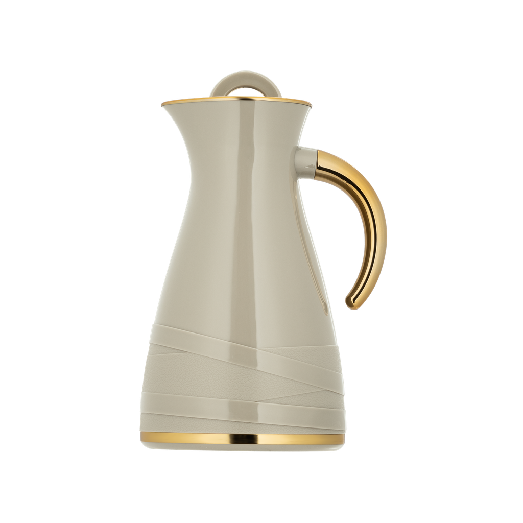 Diva thermos for coffee or tea / elegant design to suit all tastes, capacity of 1 liter - gray/gold